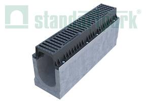 Лоток водоотводной бетонный BetoMax INTENSIV DN200 с чугунной решёткой кл. E (комплект)