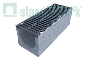 Лоток водоотводный бетонный BetoMax DN300 с чугунной решеткой кл. E (комплект)